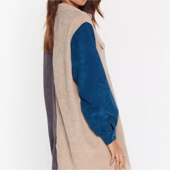 Nasty gal corduroy color block shirt dress - Picture 3 of 7